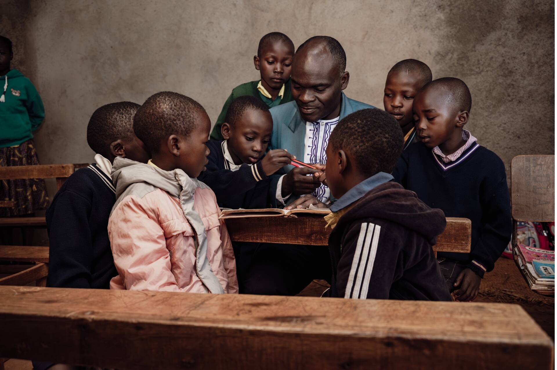 Mr Paul, engaging learners during a classroom session.